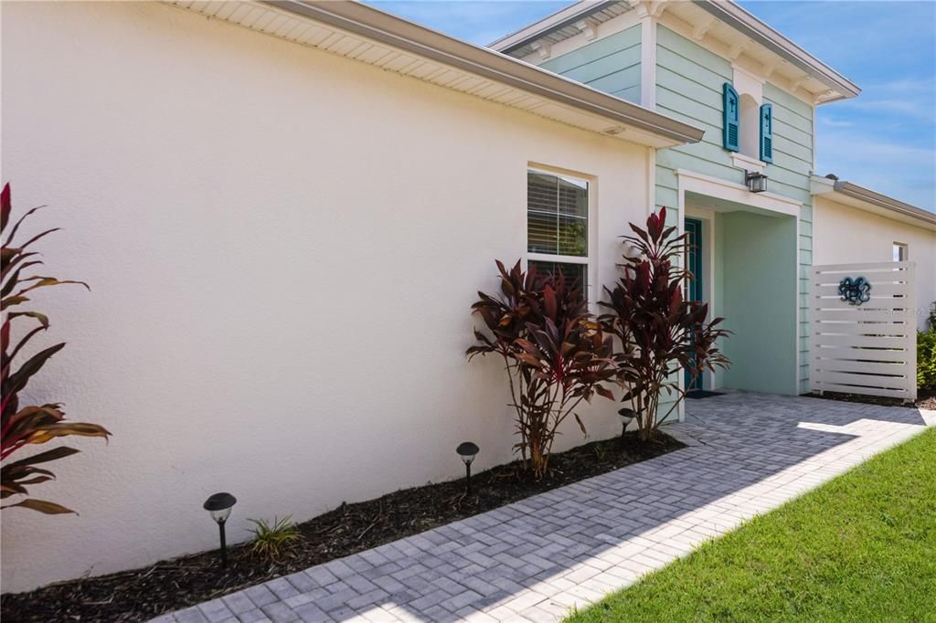 Walkway to the front door.