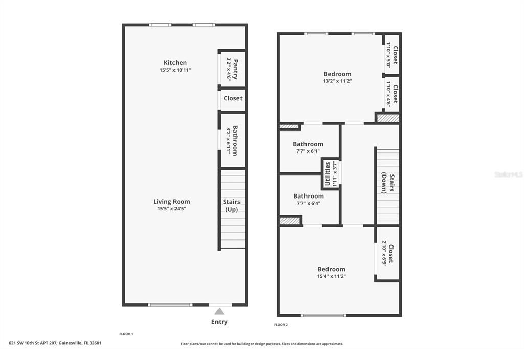 For Sale: $325,000 (2 beds, 2 baths, 1206 Square Feet)