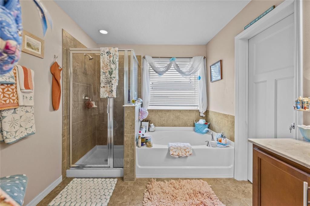 Primary Bath with Tub an separate shower