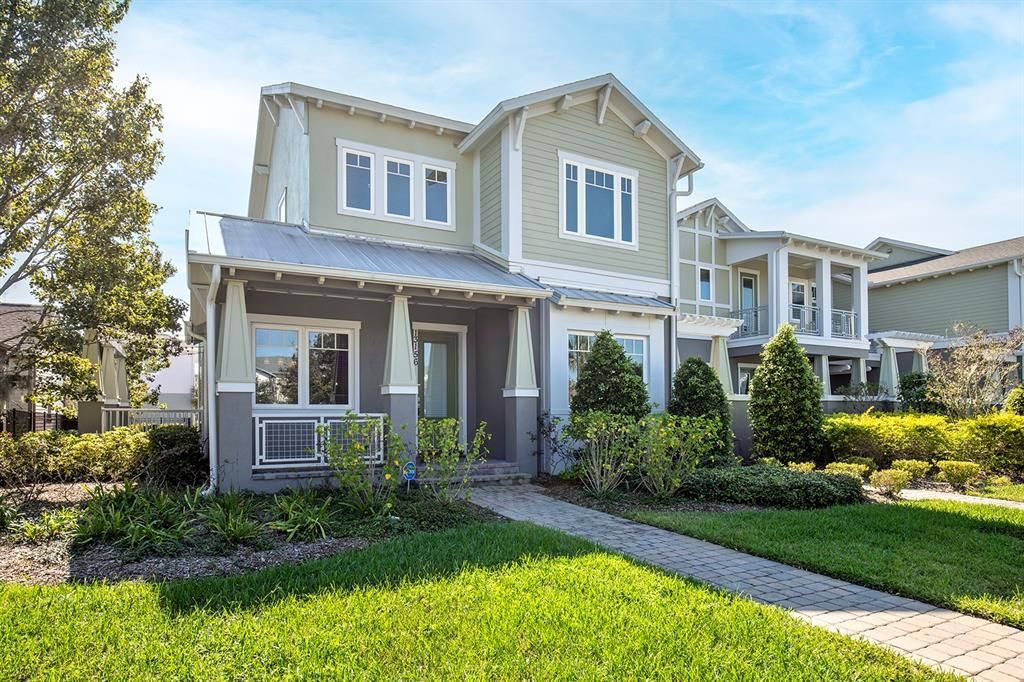 End unit townhome with a lovely front porch