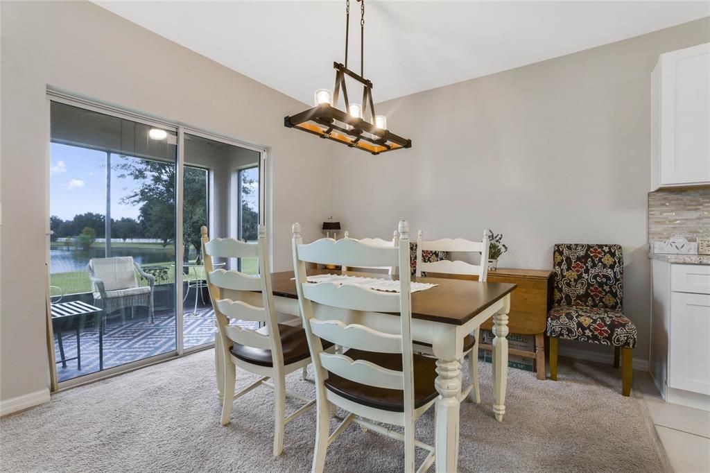 DINING AREA WITH SLIDING DOORS TO LANAI