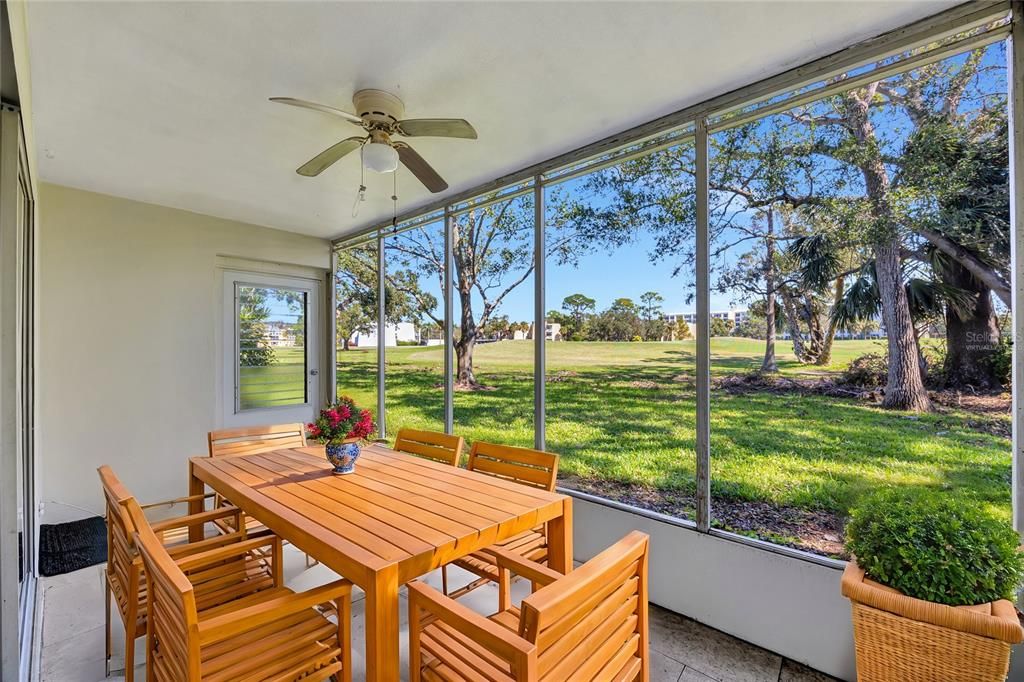 Screened patio-virtually staged