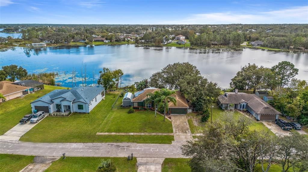 aerial view of the home