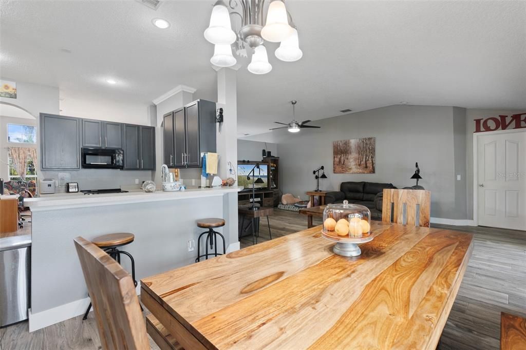 dining room with access to kitchen.