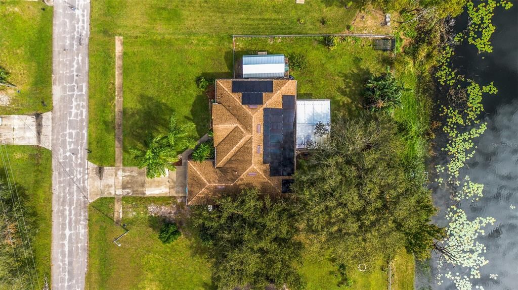 aerial view of the home