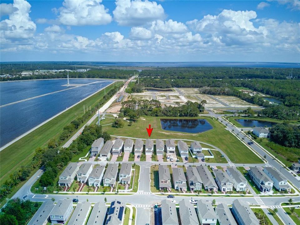 aerial view from back of home