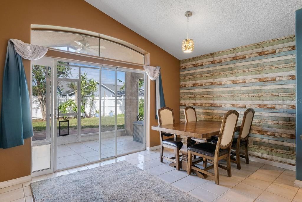 Sliding glass doors from the Dining room