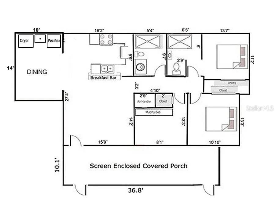 For Sale: $275,000 (3 beds, 2 baths, 1234 Square Feet)