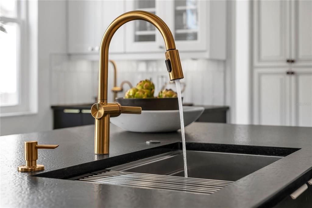 Graceful Two Spray Faucet and Work Station Sink