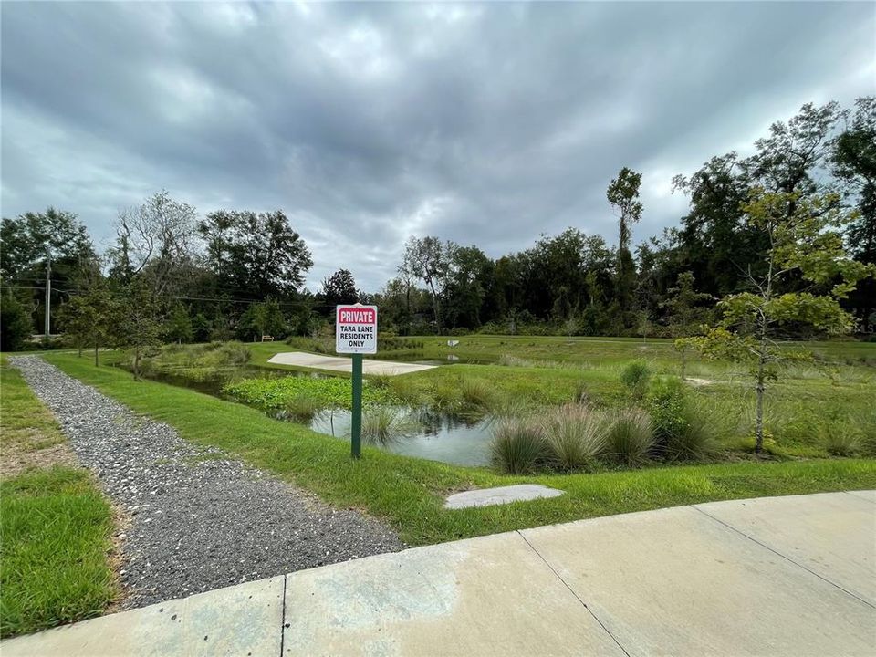 Common area & walking trail