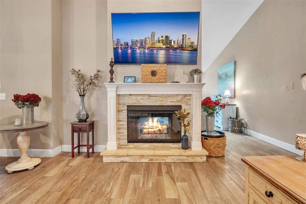 Double sided Wood Burning Fireplace