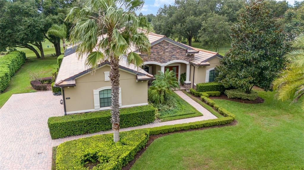 Aerial View of the front of 25822 Feather Ridge