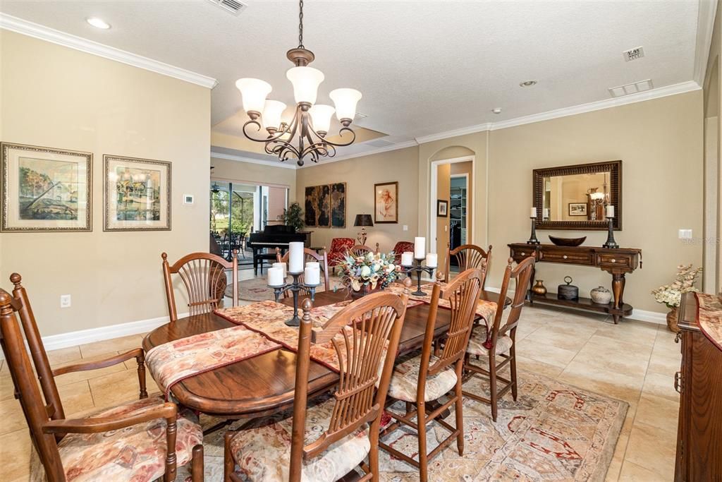 Formal Dining Room looking back toward the Living Room