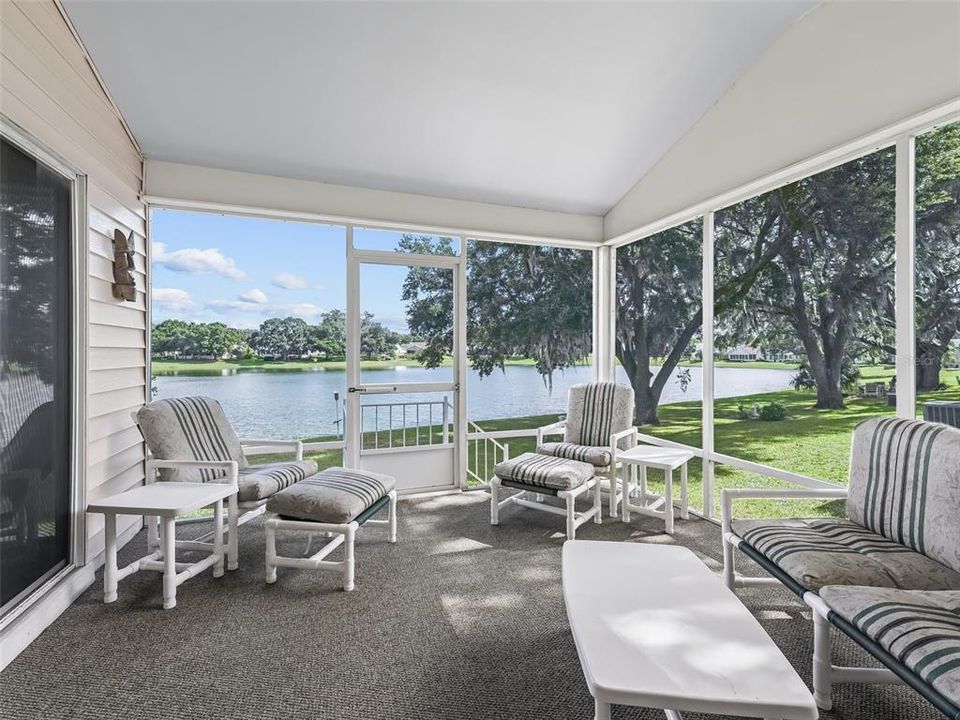 Rear Screened Lanai overlooking the Lake