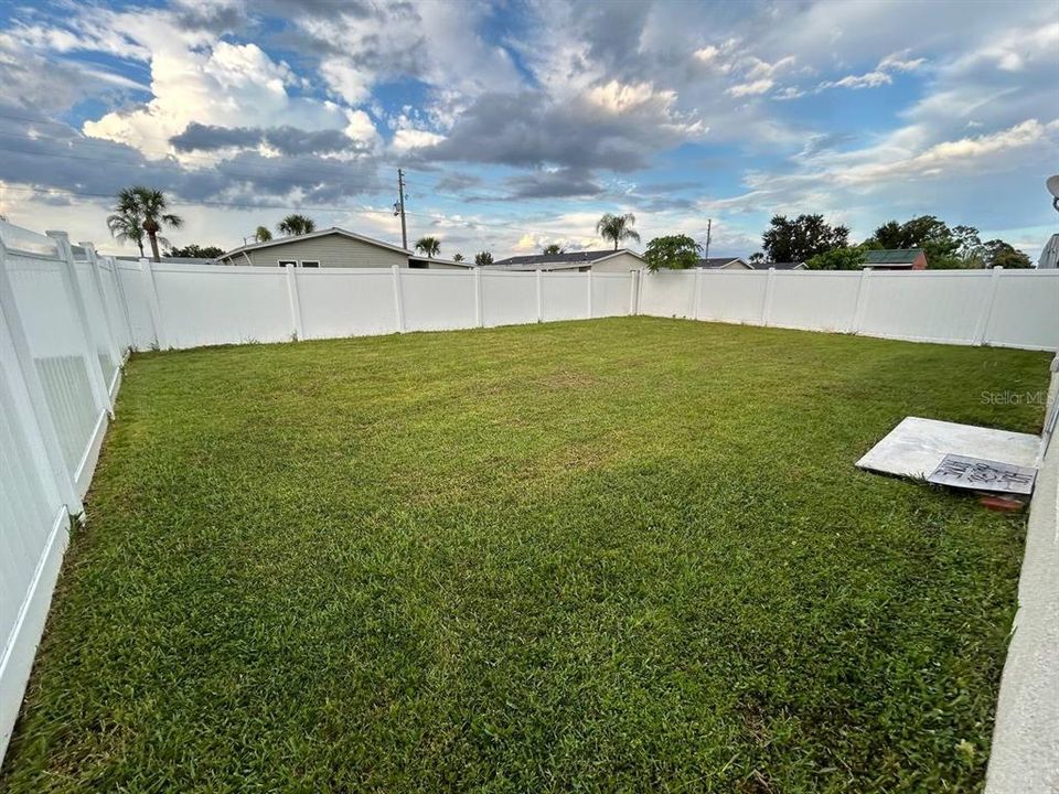 Fully Fenced backyard