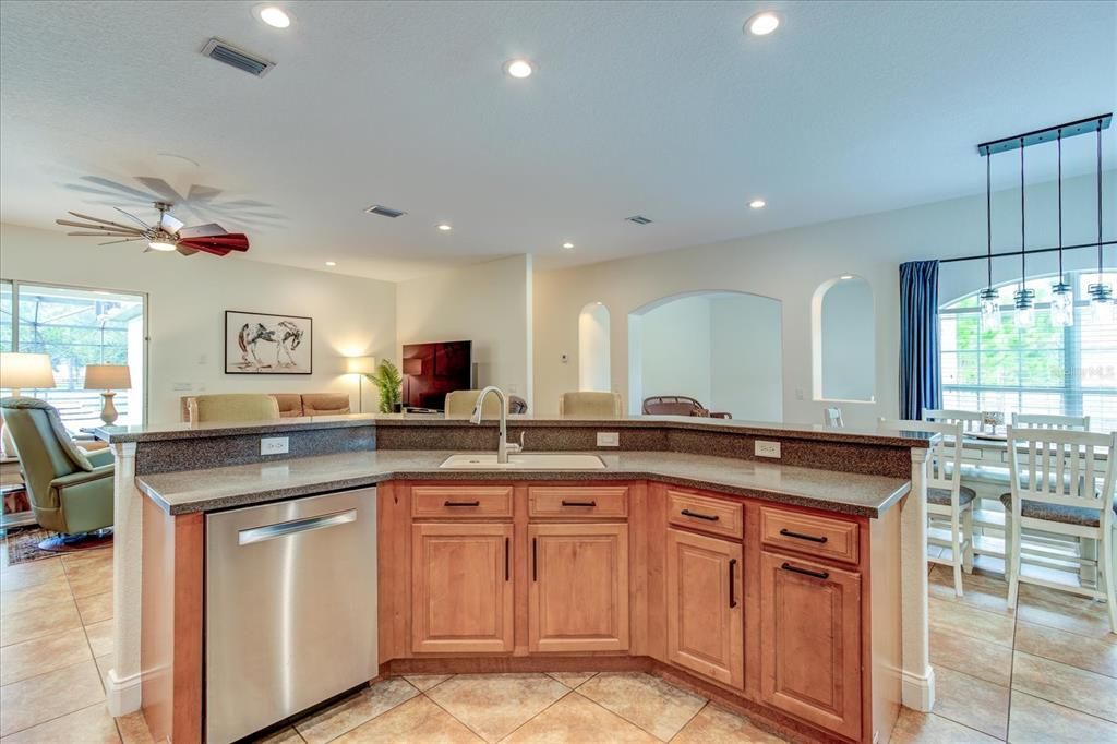 Kitchen overlooking Great Room