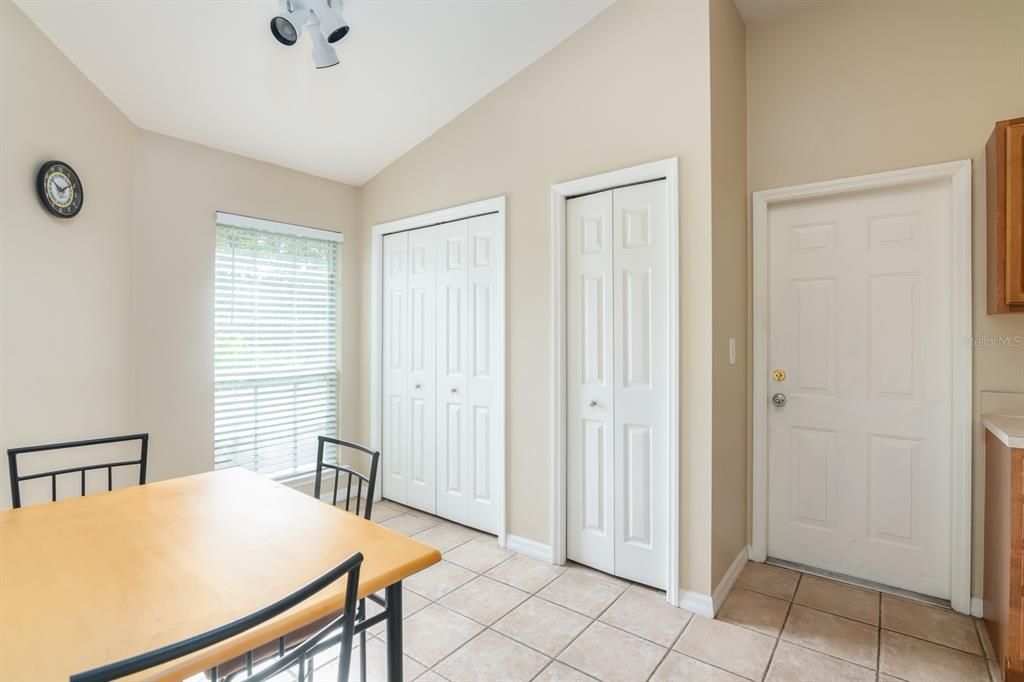 Breakfast nook with good sized pantry space