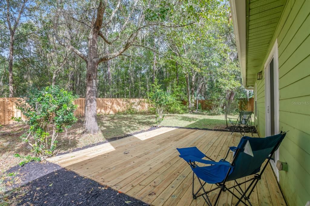 Back yard - new deck