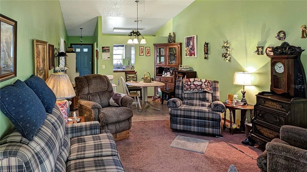 Living room, Dining Room & Kitchen as seen from Screened Porch!