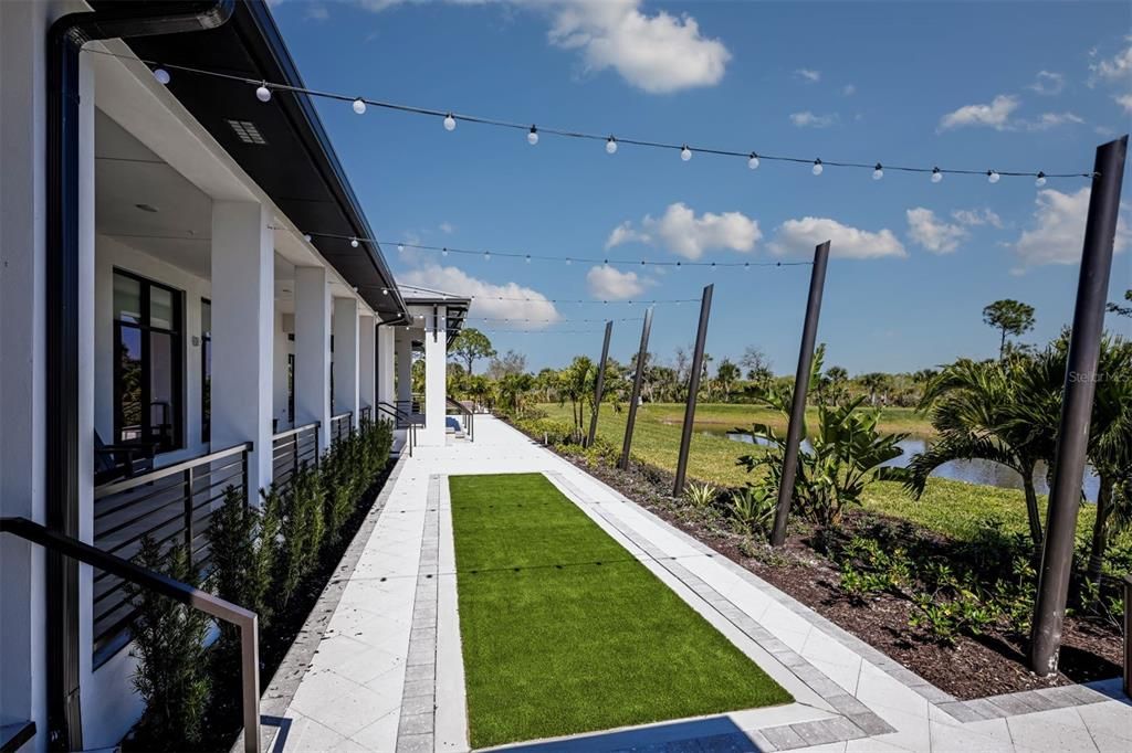 Corn Hole Space at Clubhouse