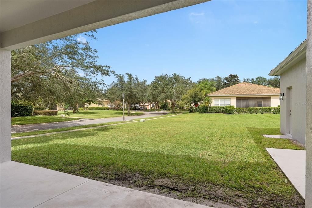 VIEW FROM THE REAR LANAI. LARGE CORNER LOT