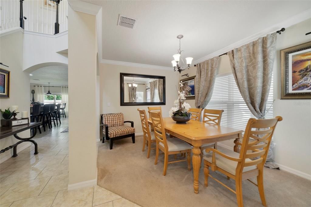 The formal dining space allows you to entertain guests while the open living room, kitchen and dinette give you a more casual space to gather with family and friends.