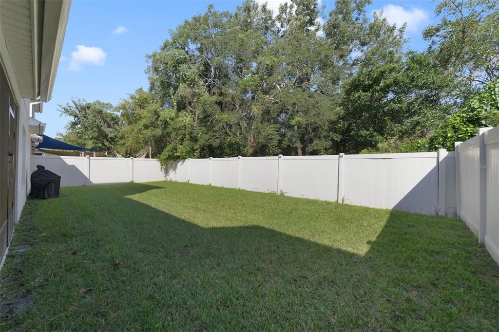 FULLY FENCED BACKYARD.