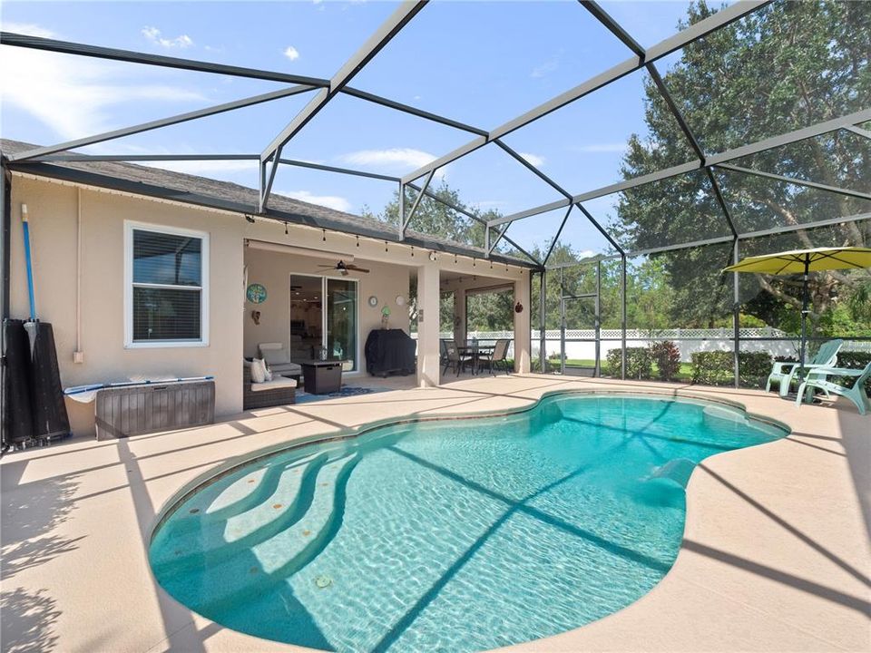 Screened-in Pool View to Back of Home