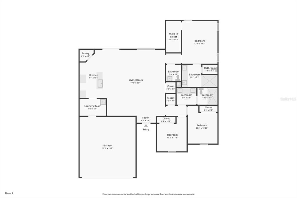 На продажу: $349,000 (3 спален, 2 ванн, 1500 Квадратных фут)