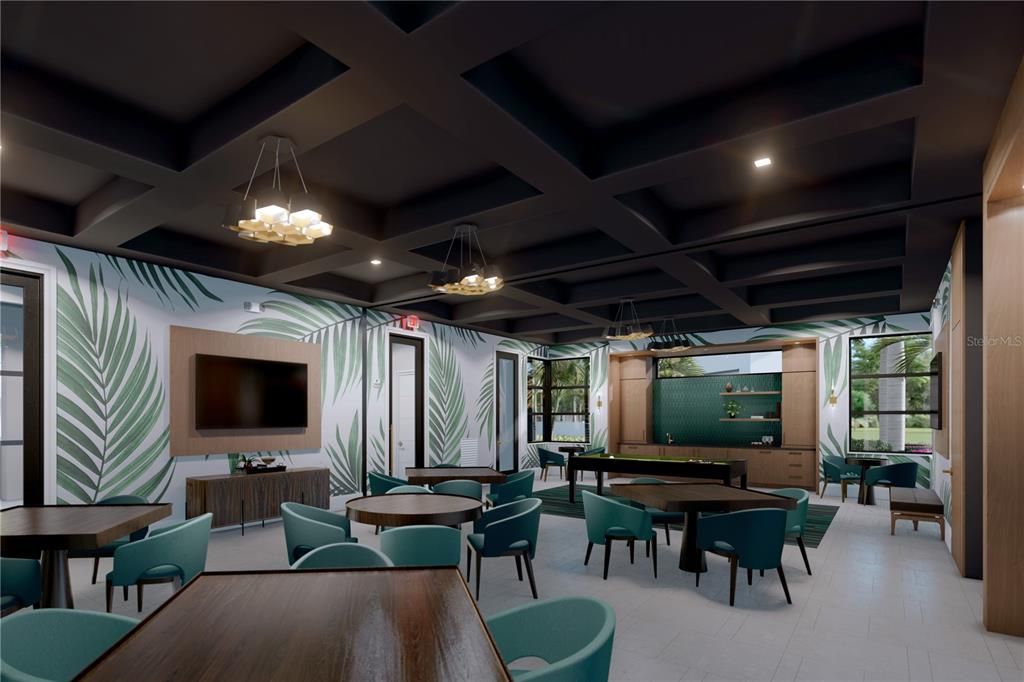 Rendering of Clubhouse Club Room