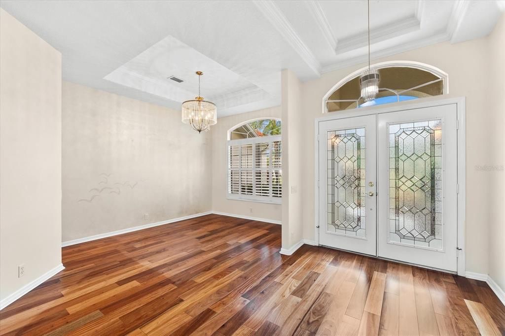 Entry way and dining room