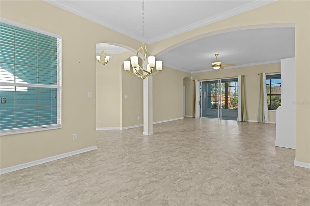 Dining Room and Family Room