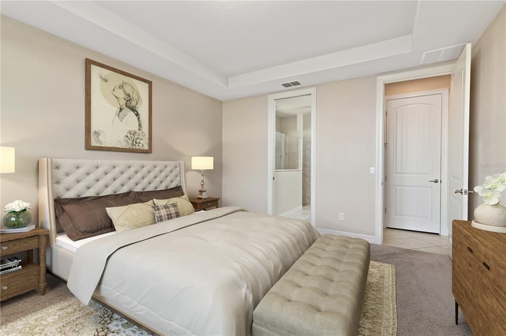 Virtually Staged Photo master suite