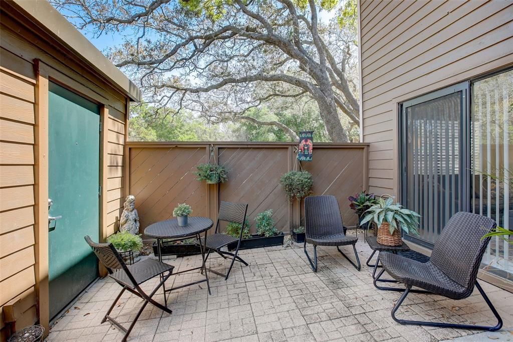 Private Courtyard & storage closet