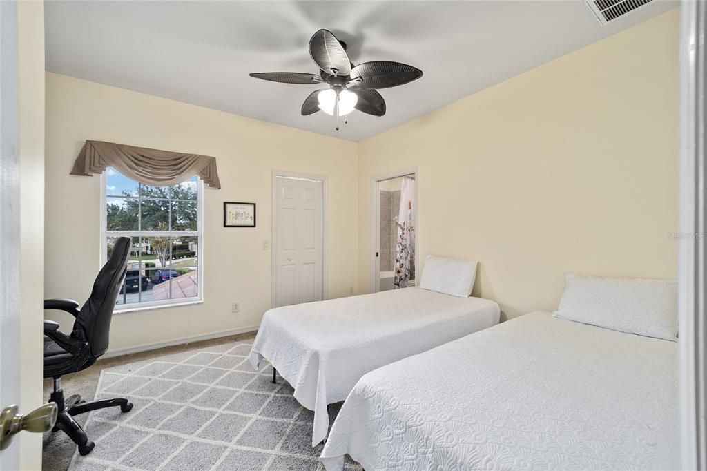 Guest Bedroom/Office with Window to Front Yard