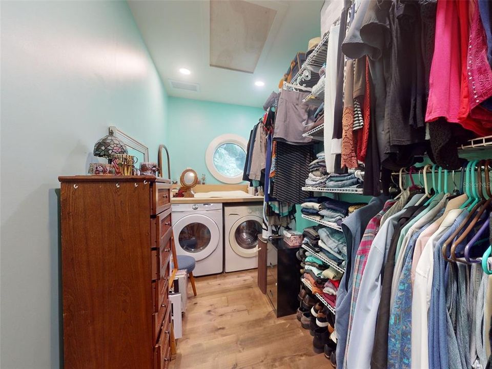 Master Closet with Laundry on Second Floor