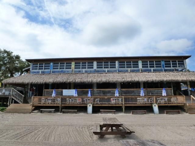 Beach side of restaurant