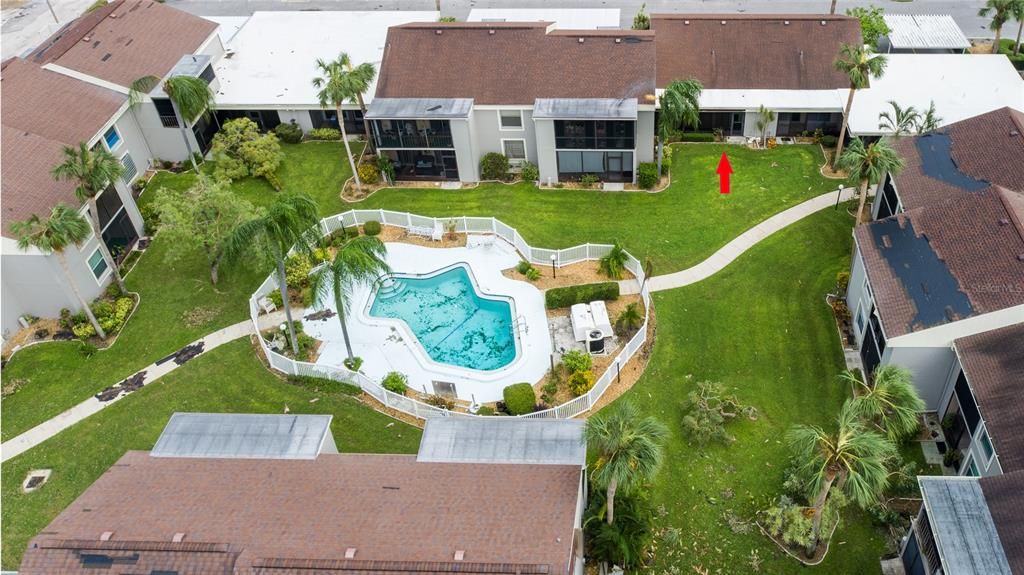 Lanai of 5940 - just steps to the community pool.