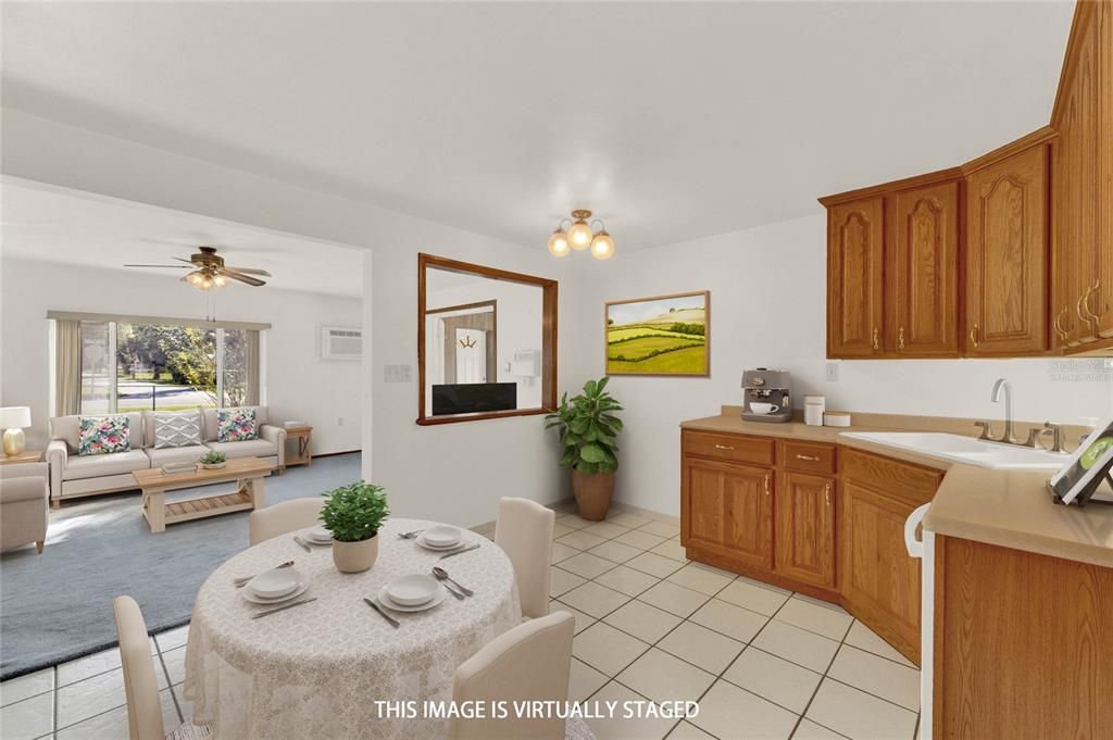 Virtually staged photo  Kitchen