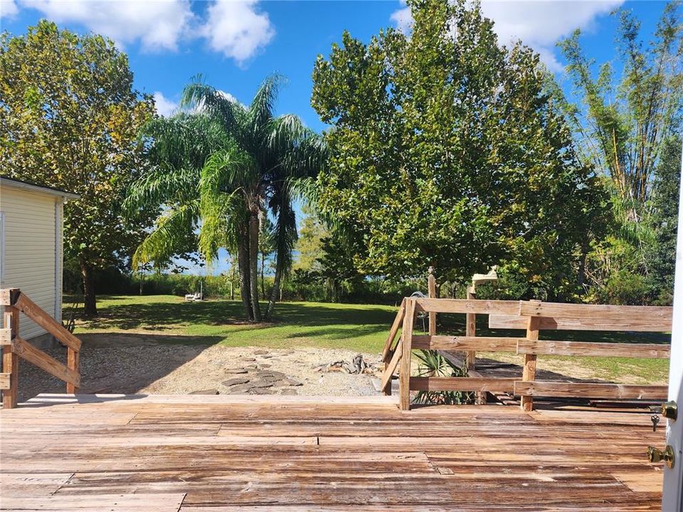 REAR DECK AREA OVERLOOKING THE LAKE