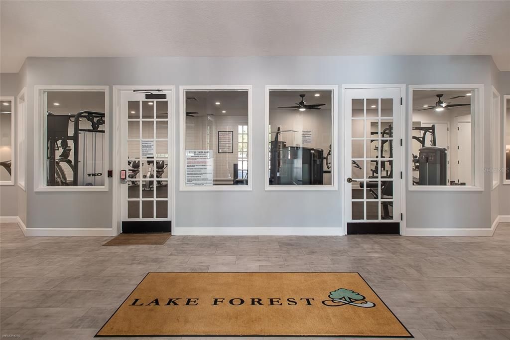 Entrance to community fitness center