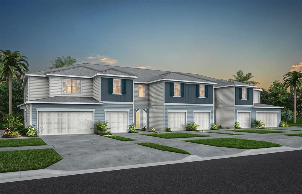 Exterior Design. Artistic rendering for this new construction home. Pictures are for illustrative purposes only. Elevations, colors and options may vary.