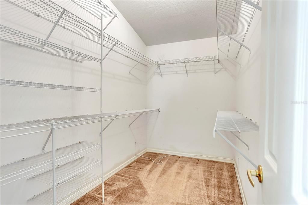 Walk in closet off primary bathroom.