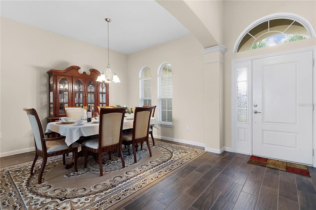 Front Door & Formal Dining Room