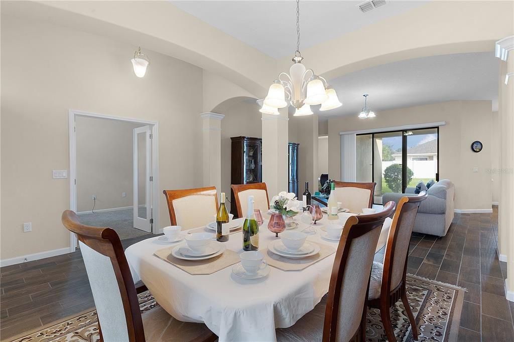 Formal Dining Room looking into formal living room