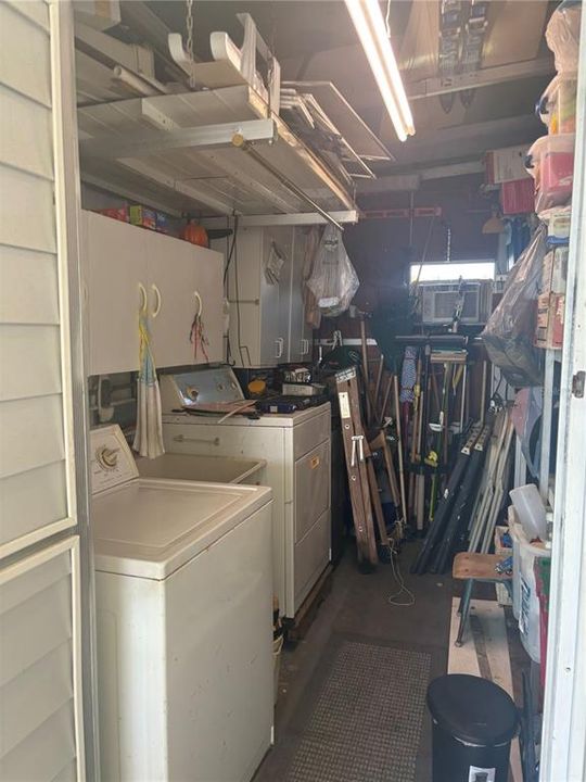 Washer/Dryer Shed Storage Area