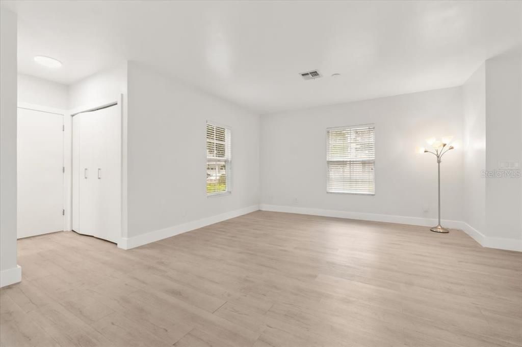 Living Room with hallway to Pantry & Laundry Room