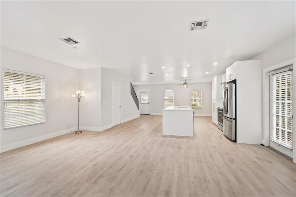 Open First Floor with Luxury Vinyl Flooring