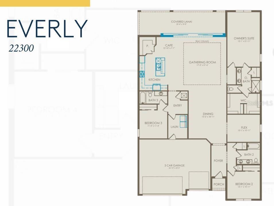 Floor plan with options selections selected