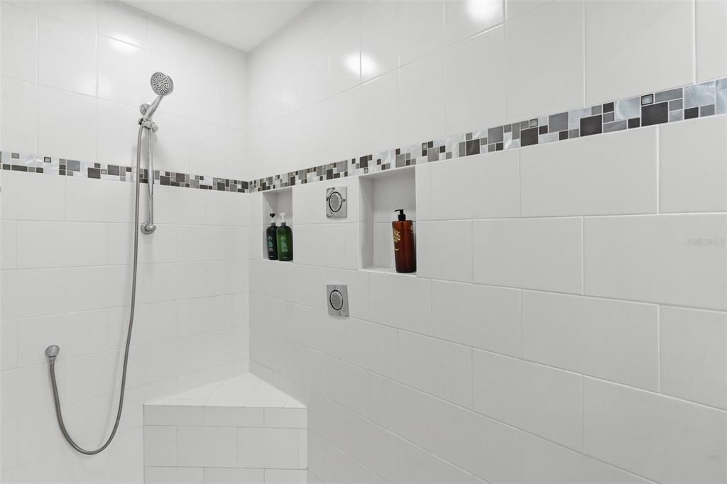 Primary Bathroom with Walk-in Shower with Four Side Jets